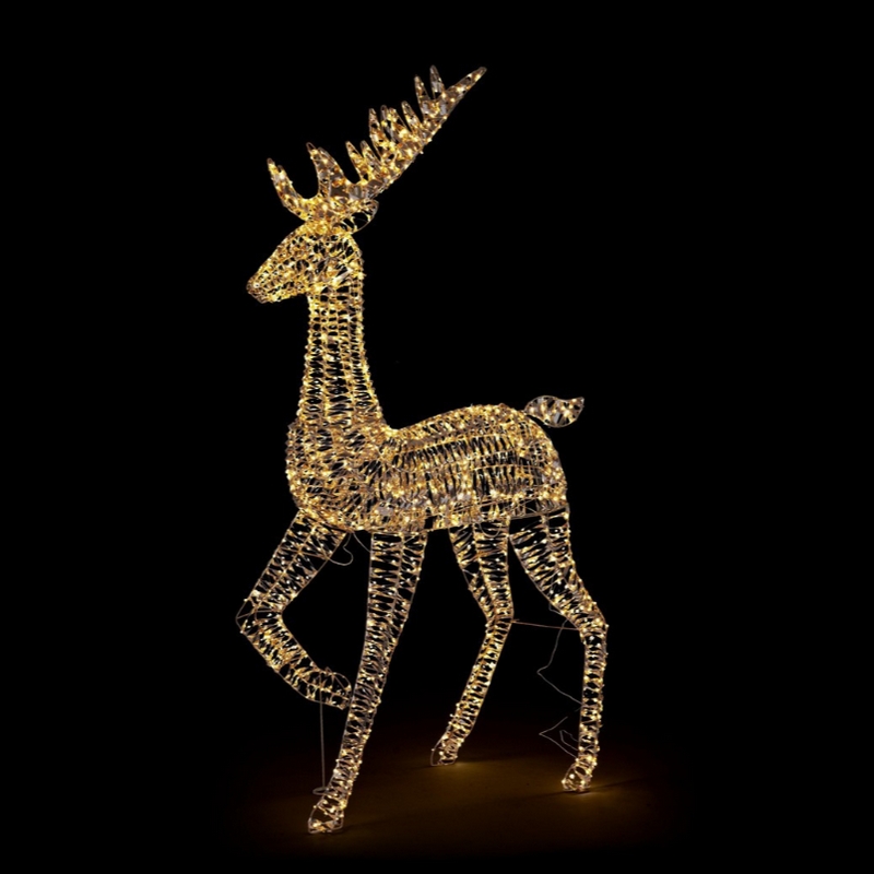 Renna luminosa di Natale con 1800 led e alta 180 cm, perfetta come decorazione di Natale